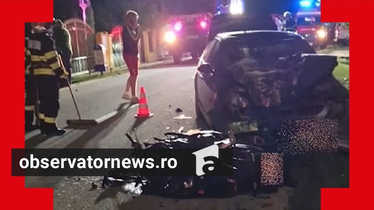 Accident de groază în Bistriţa. O tânără de 24 de ani, pasager pe o motocicletă, a murit