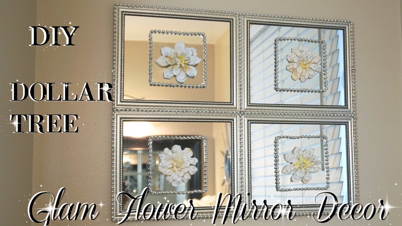 DIY DOLLAR TREE MIRROR DECOR WITH FLOWERS | QUICK EASY & INEXPENSIVE HOME DECOR IDEA | PETALISBLESS