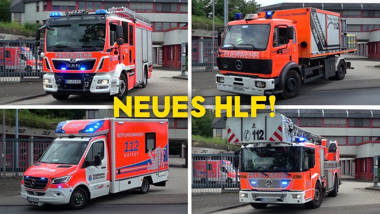 [VERPUFFUNG IN WERKSHALLE!] - Feuerwehr REMSCHEID rückt mit neuem HLF 20 zum Brandeinsatz aus