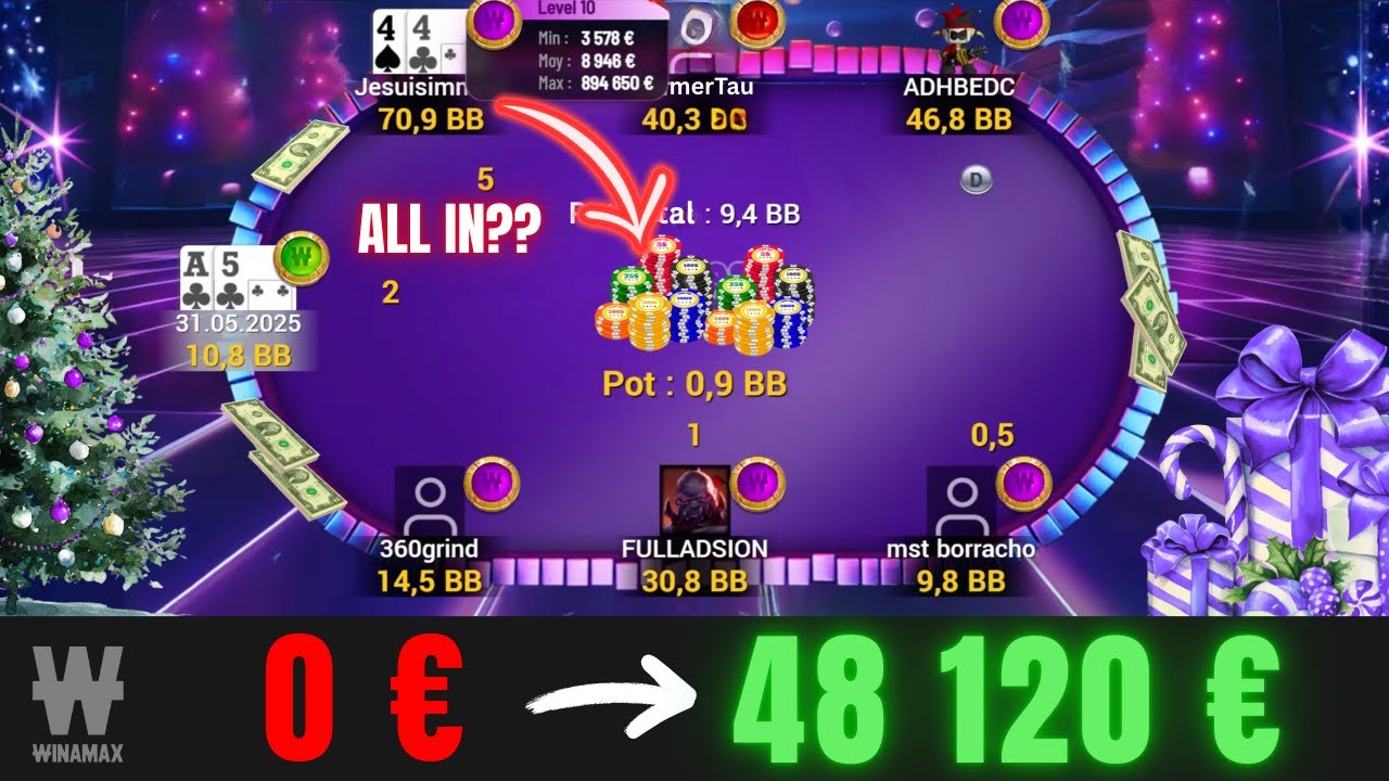 Il transforme 20€ en 48 120 € sur le Main Event des Winamax X-MAS FEVER
