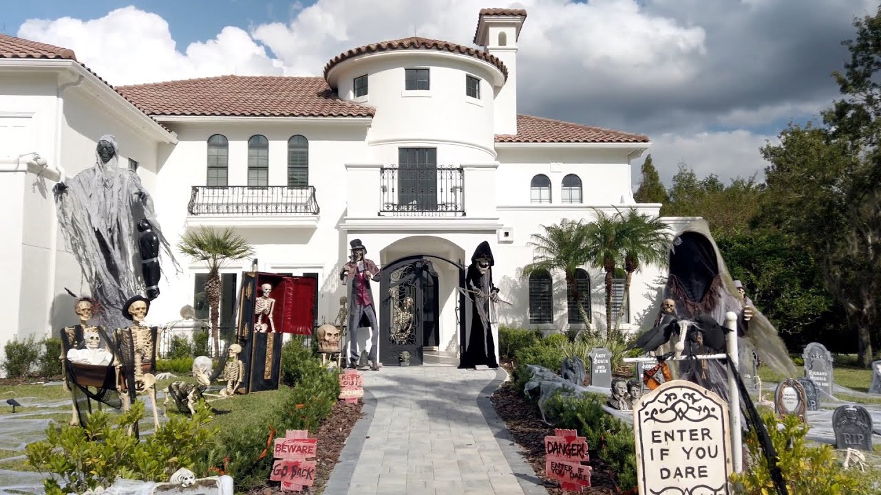 Florida's Best Halloween House Decorations in Celebration, FL · Orlando Suburbs USA 4K