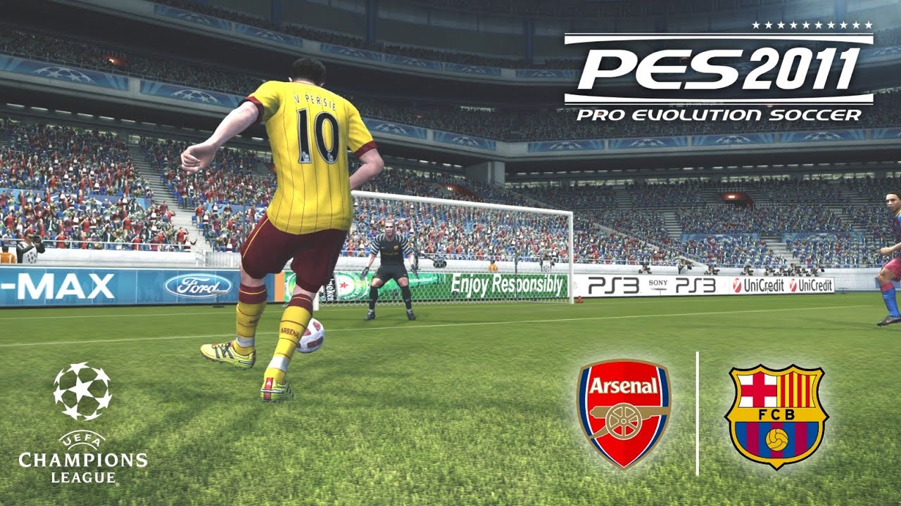 PES 2011 | ARSENAL VS BARCELONA | UEFA CHAMPIONS LEAGUE 2011 | PES 2011 GAMEPLAY