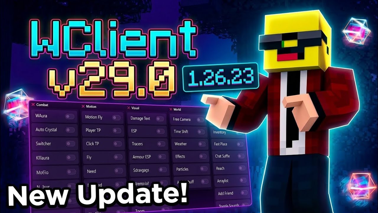 WClient v29.0 Supports Minecraft 1.26.23 🔥 | Best Client MCPE