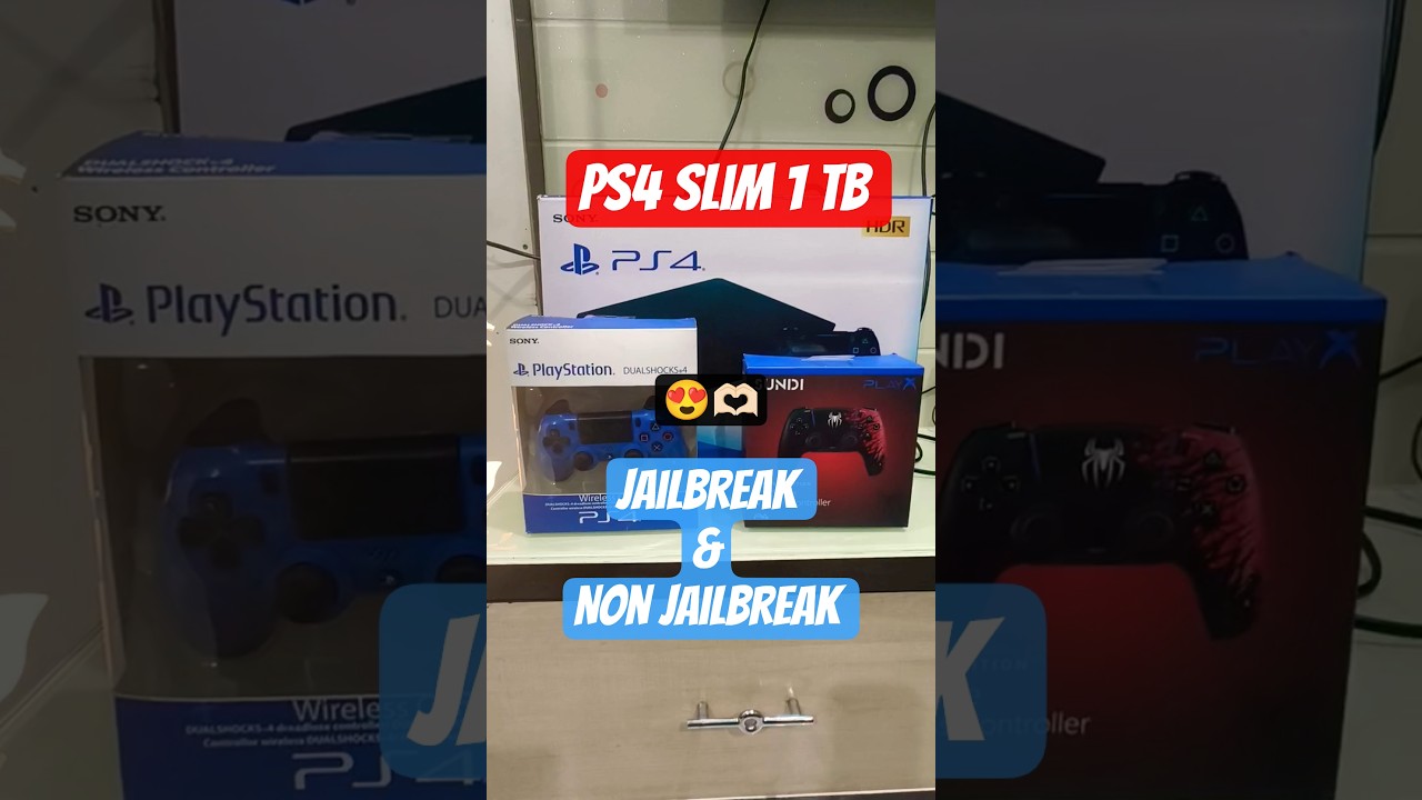 PS4 Slim 1tb jailbreak & Non jailbreak with PS5 controller 😍🎮 
