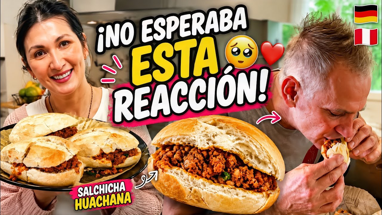 “Salchicha Huachana en Alemania 🇩🇪 | Mi esposo reacciona al sabor peruano 🇵🇪” | Shirley Tocic