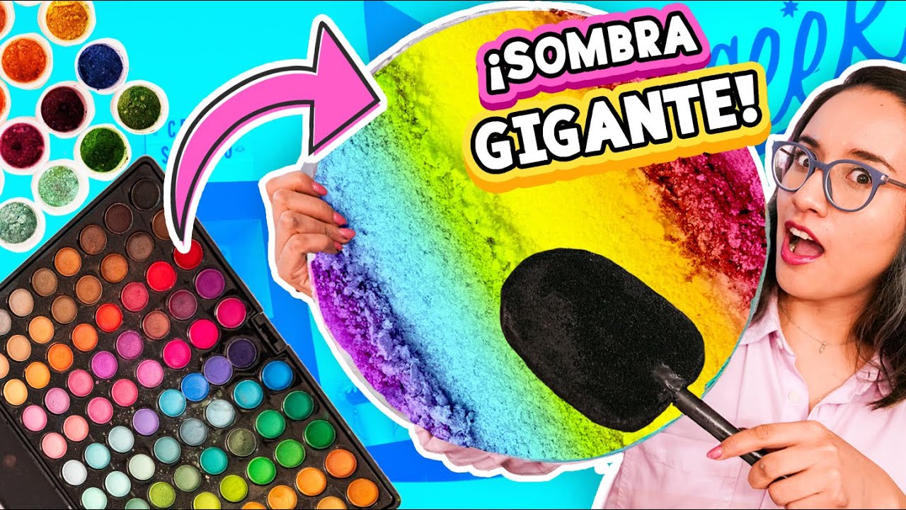 MEZCL&Eacute; +250 SOMBRAS de OJOS para ESTO 🤭 *&iexcl;Es Gigante!* ✄ Craftingeek
