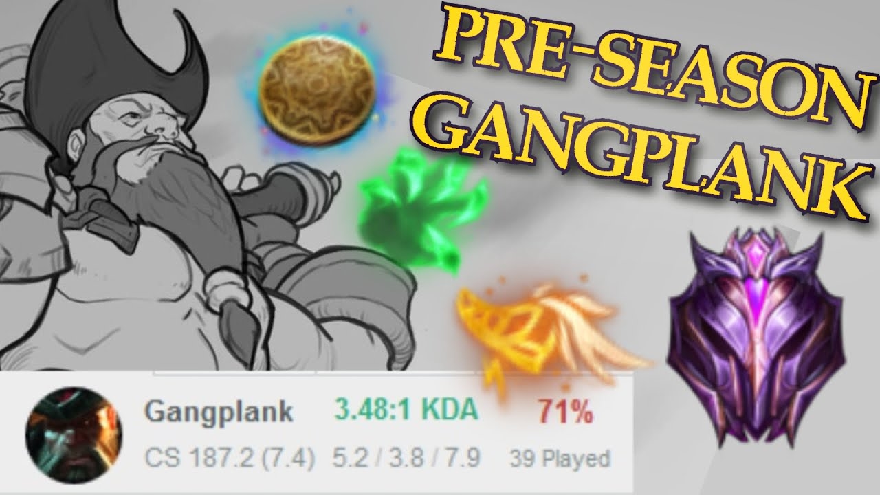Pre-season guide to 70% Masters with Gangplank - Runes and Items
