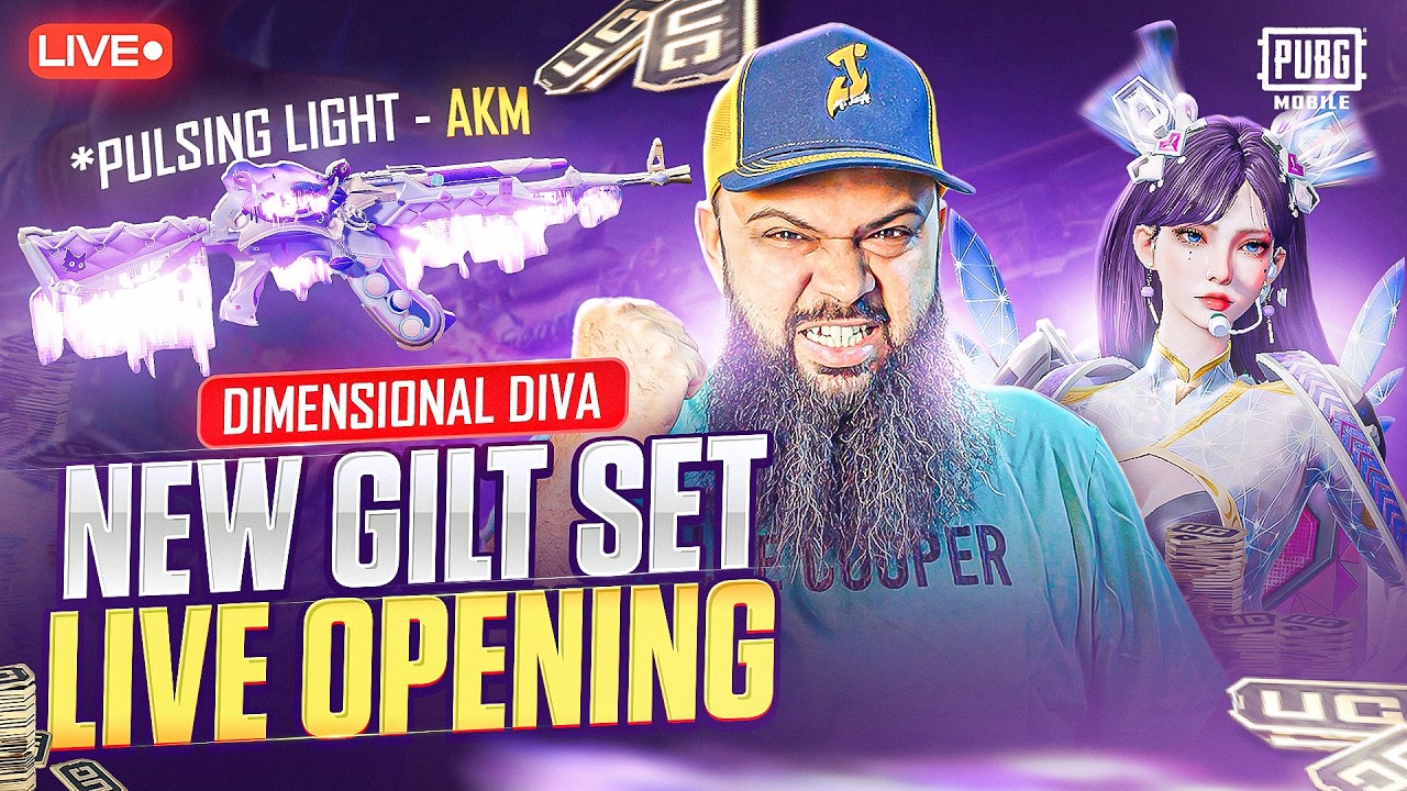 LIVE 🔥 Ultimate Dimensional Diva Set & Upgrade Pulsing Light AKM Lucky Spin 🎰 PUBG Mobile