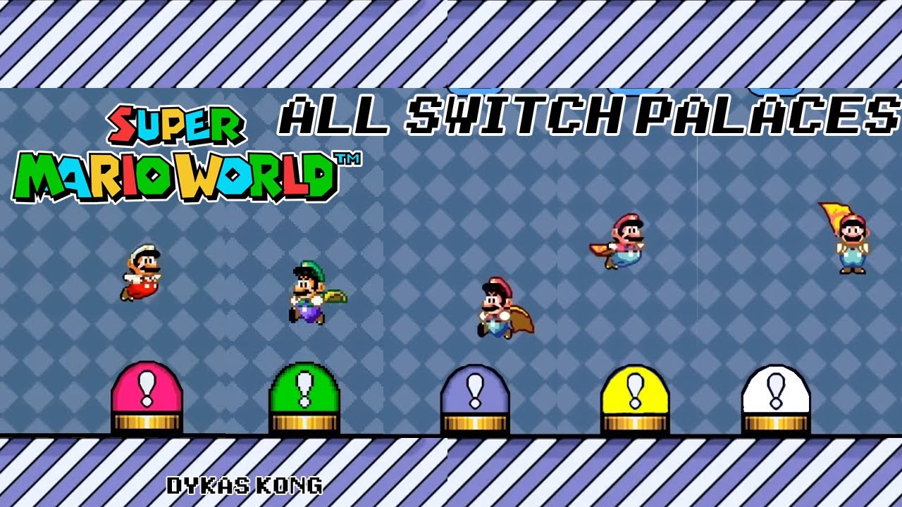 All Switch Palace locations Super Mario World