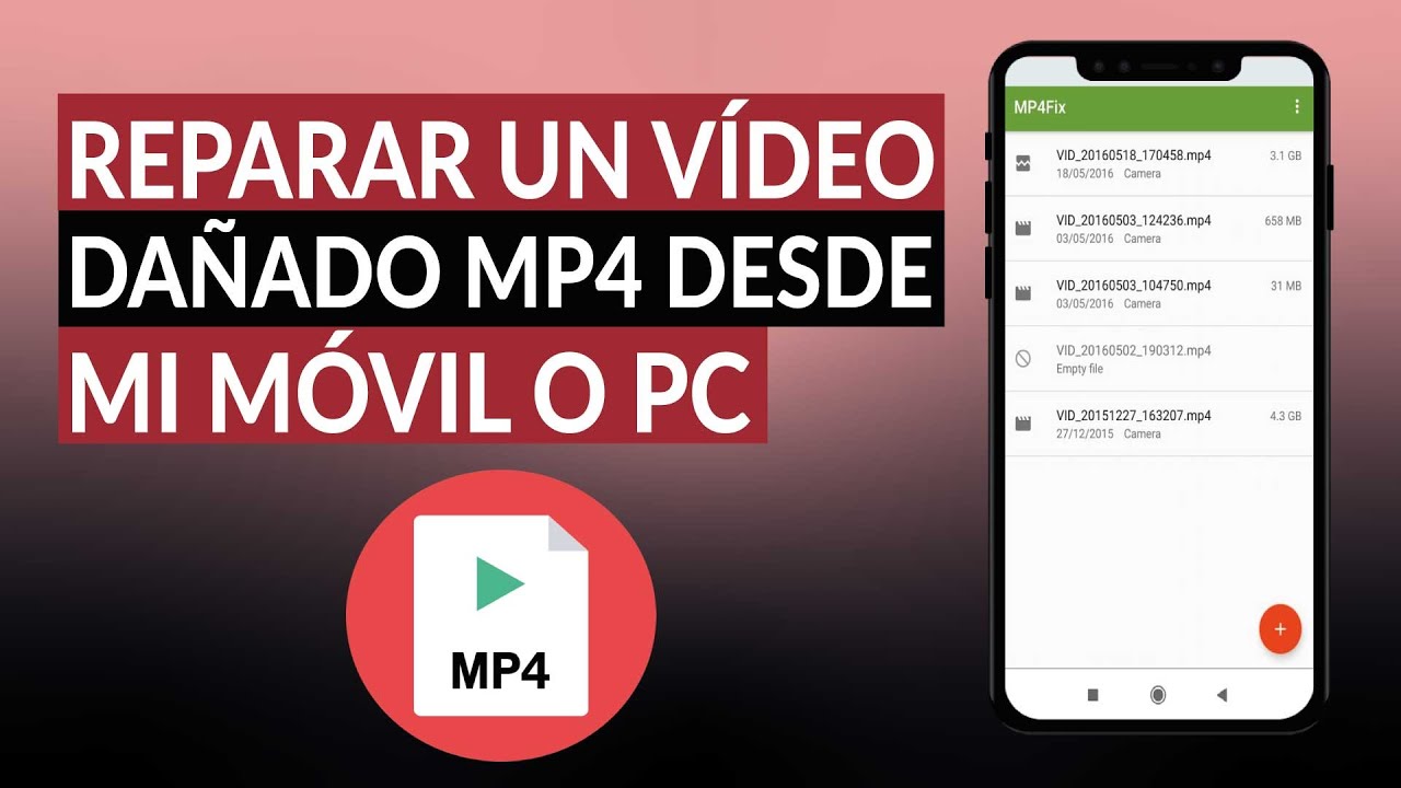 C&oacute;mo REPARAR un V&Iacute;DEO da&ntilde;ado o corrupto MP4 desde mi m&oacute;vil o PC - F&aacute;cil y r&aacute;pido
