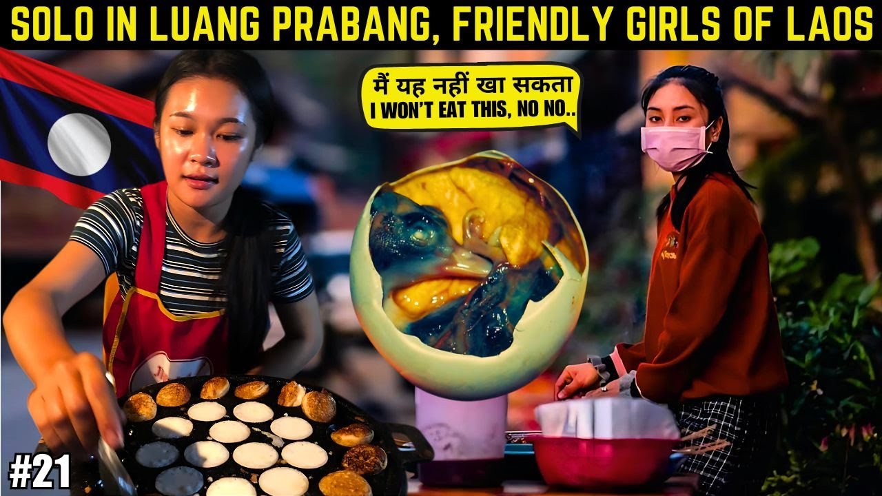 Eating like Locals in Luang Prabang Laos | Exploring Luang Prabang, Laos Nightlife, Street Food