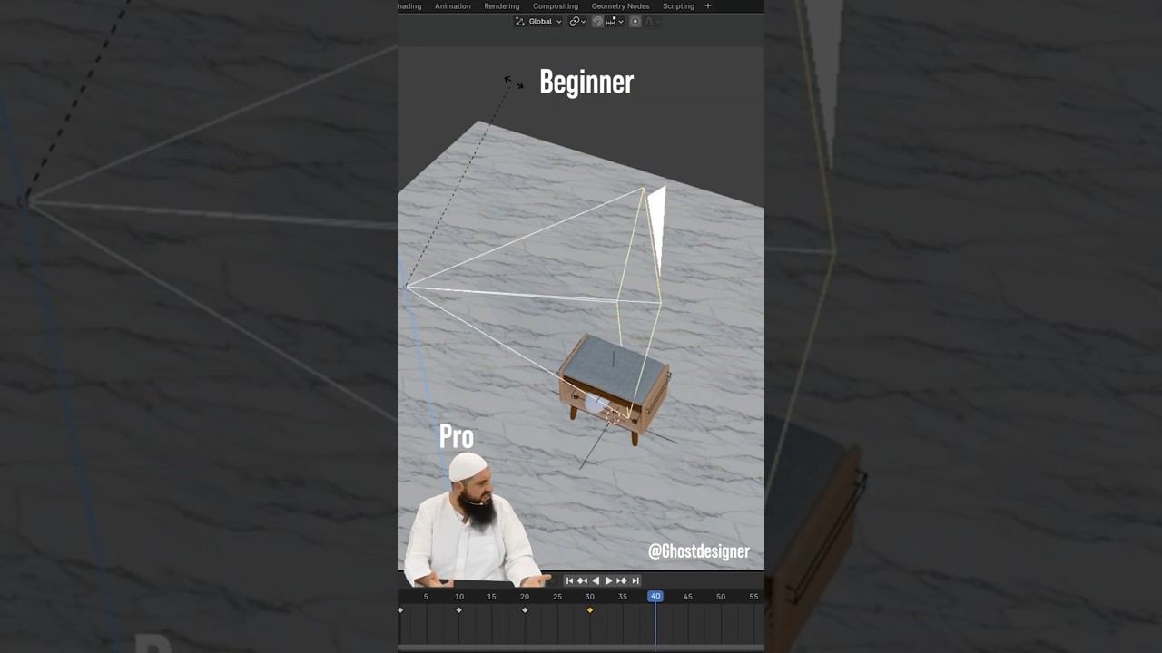 📷✨ Smooth Camera Rotation Animation in Blender!