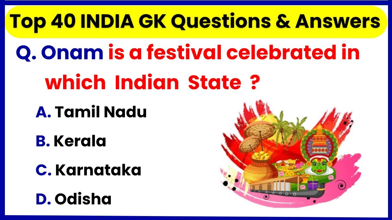 Top 40 INDIA GK Questions and Answers 🇮🇳 | INDIA GK Question and Answers | INDIA GK Quiz