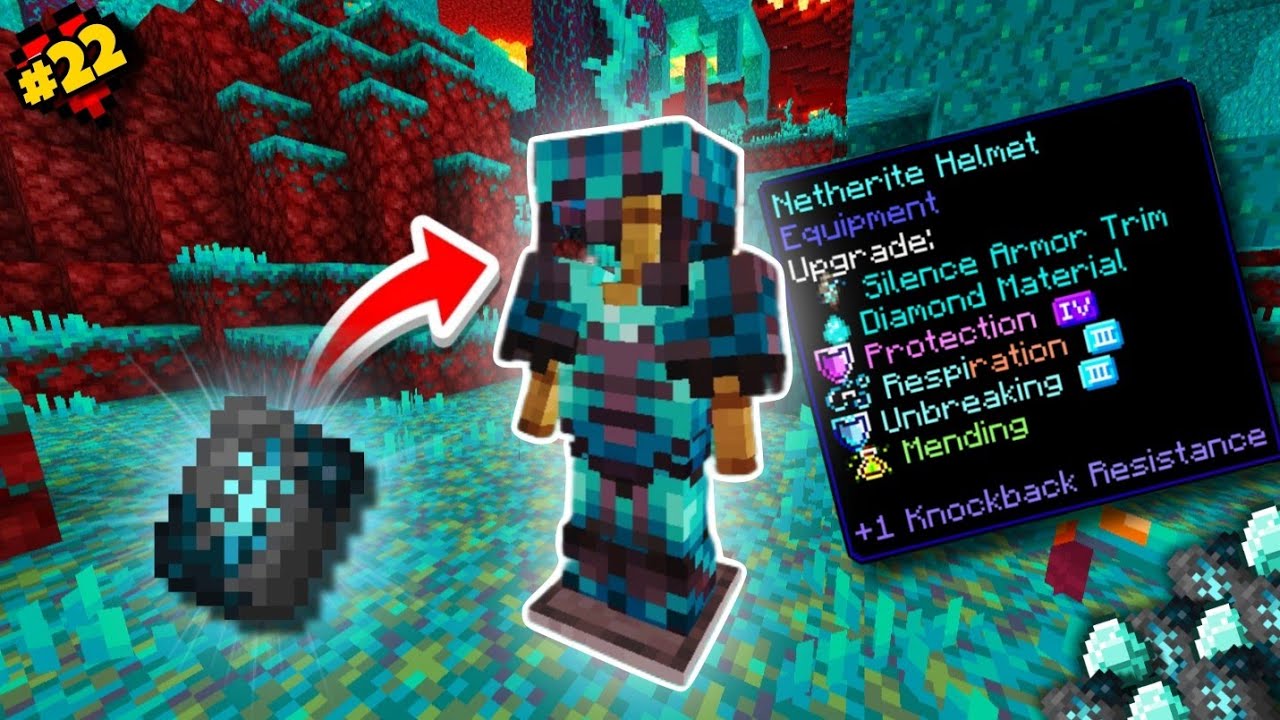 I Got The Rarest ARMOUR TRIM In My Survival World 💯 | Minecraft PE/Bedrock | #22 |