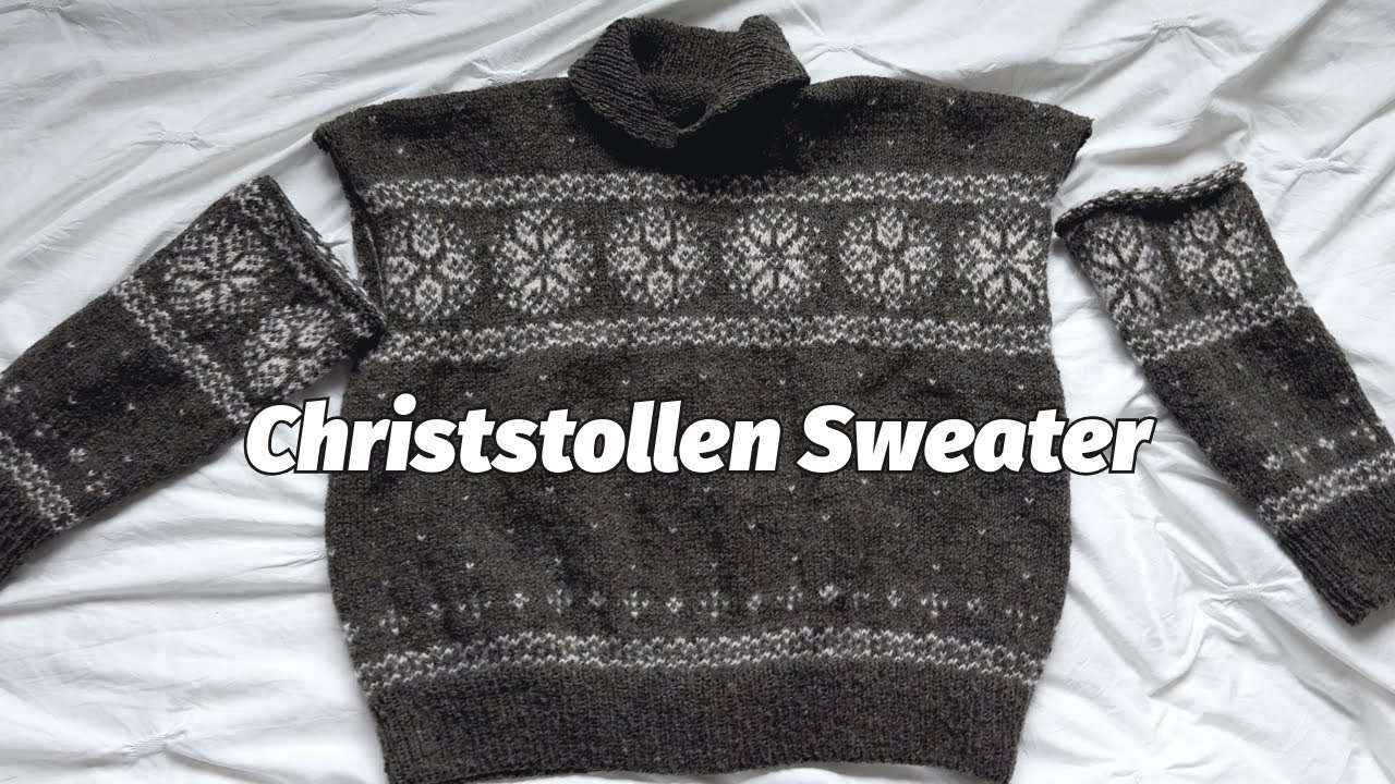 Christstollen sweater│슈톨렌 스웨터 뜨개로그 ❄️ 두번째 배색도 계획대로 되지 않아..