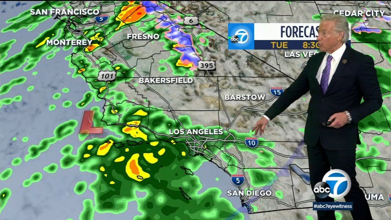 New atmospheric river brings heavy rain to SoCal Tuesday