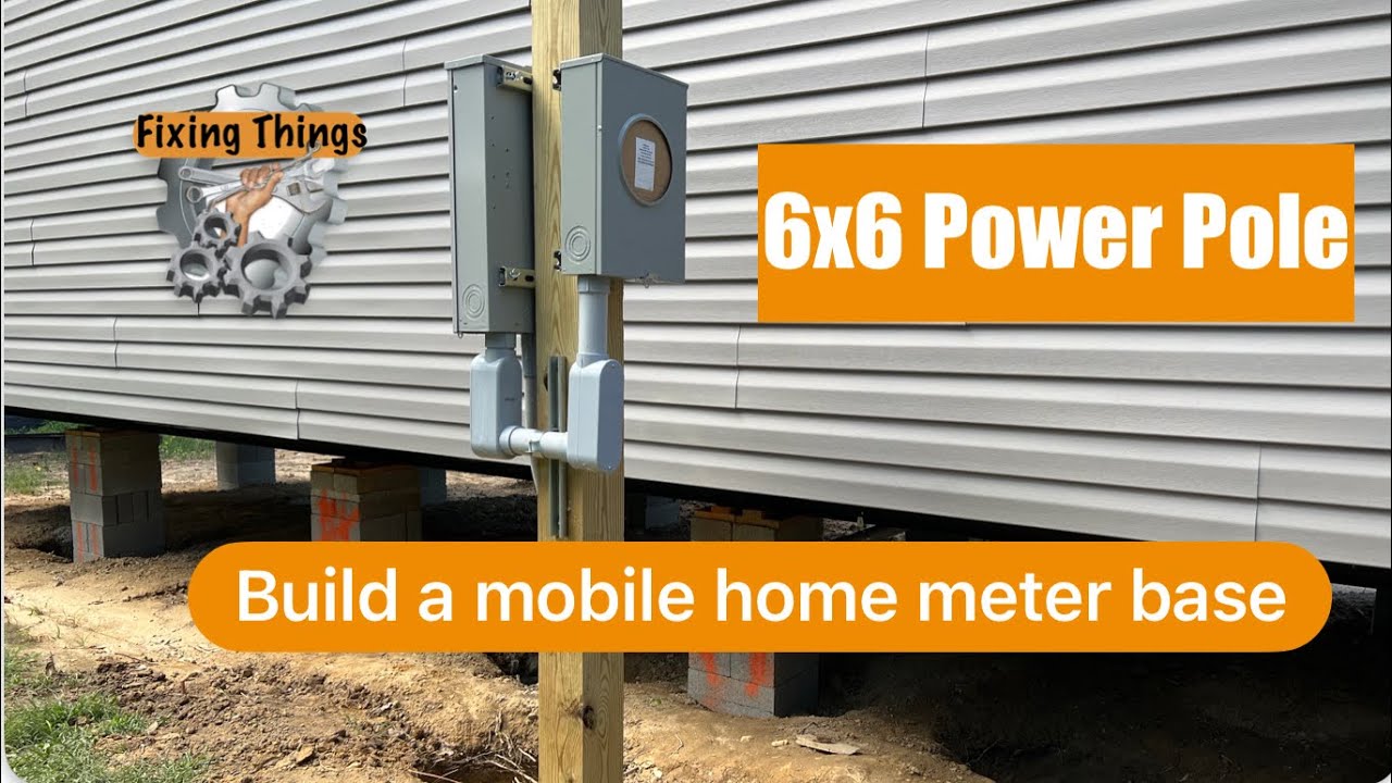 Mobile Home Meter Base electrical service DIY   Step By Step
