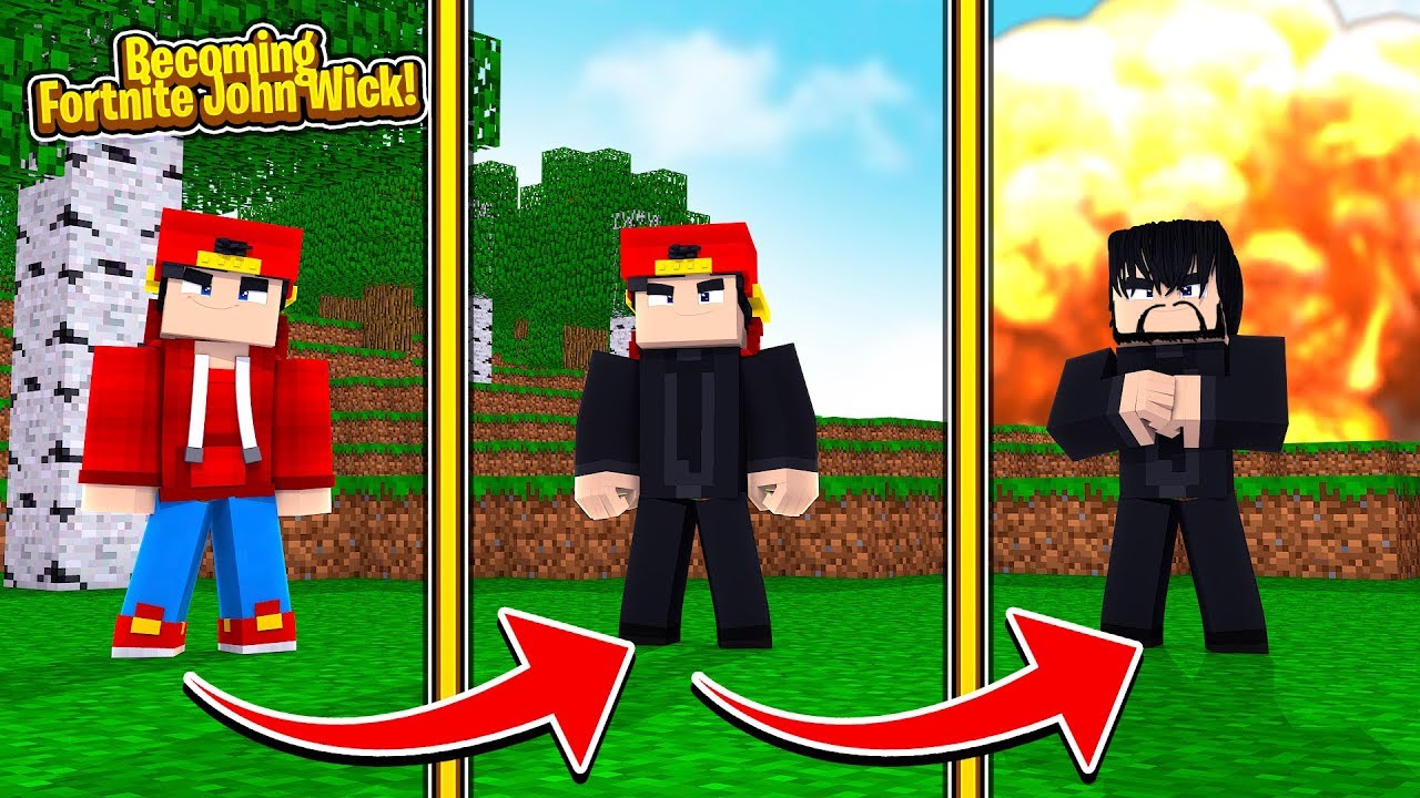 Minecraft Adventure - HOW TO BECOME FORTNITE JOHN WICK!!