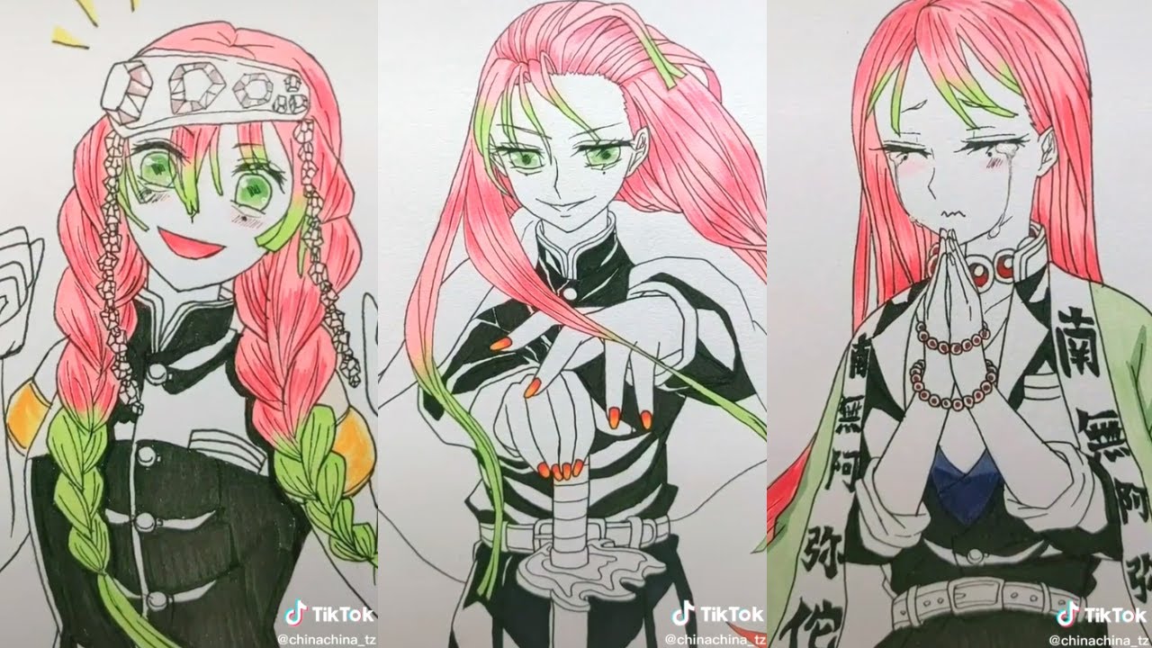 【鬼滅の刃】ティックトック　神絵師達の柱チャレンジ