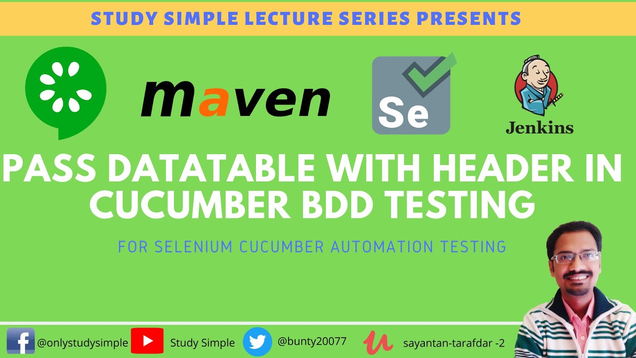 How To pass Datatables in Cucumber Automation Testing | Cucumber Java Tutorial | StudySimple |