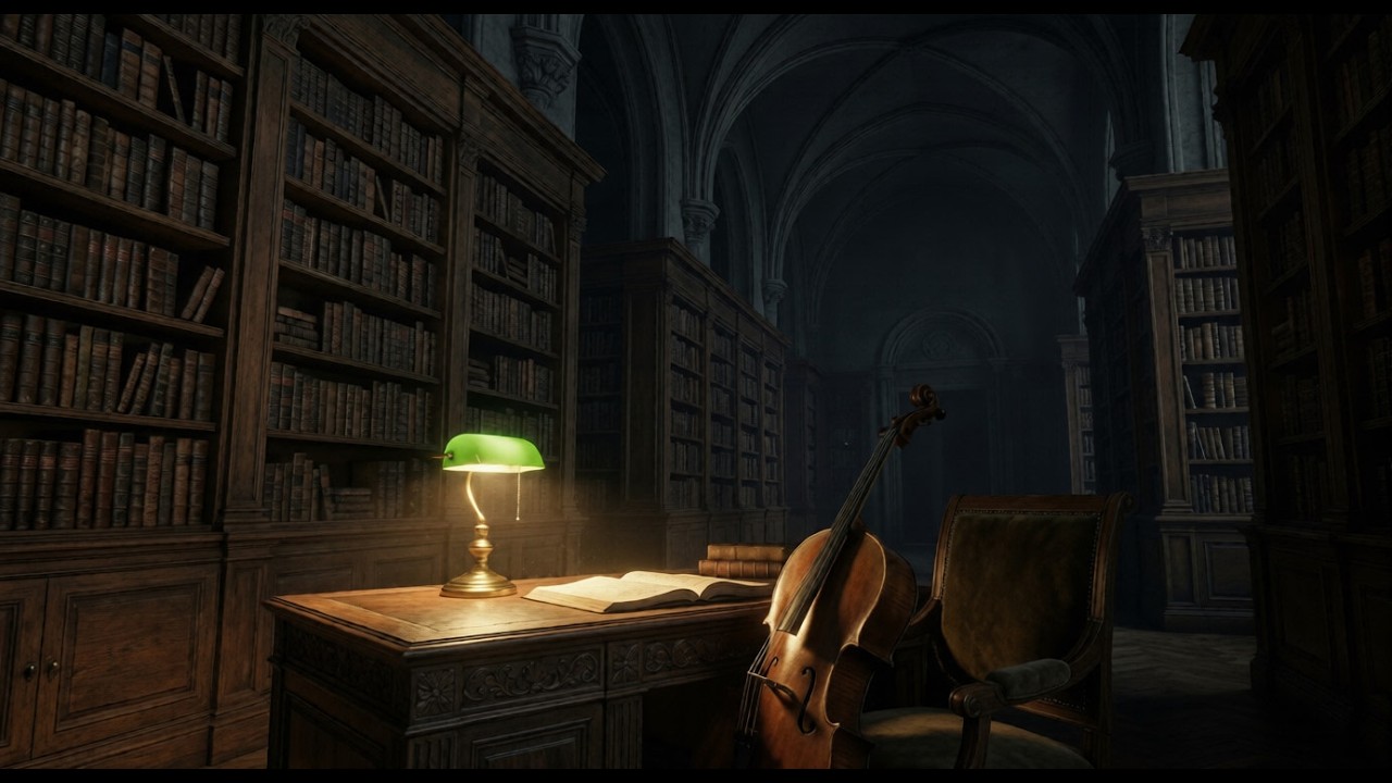 Deep Concentration Cello | 432Hz Dark Academia Library | Focus Study Music (深層專注/大提琴圖書館)