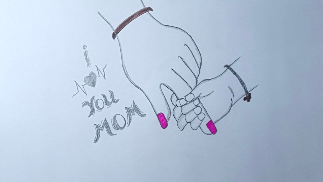 I Love You Mom ❤️ | Mother and Child Drawing#motherandchild#IloveYouMom#MomDrawing#MotherDrawing