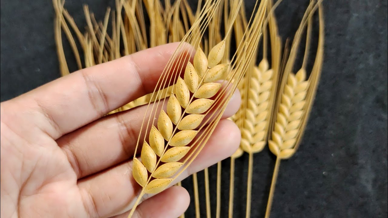 How To Make Paper Quilling(wheat) || Quilling Paper Art || KREATIF