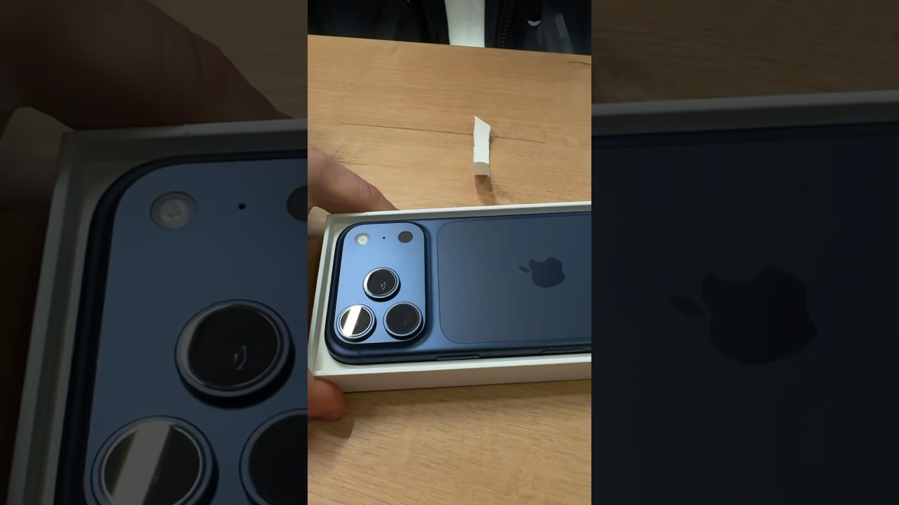 Распаковка iPhone 17 Pro Max в синем цвете😍 #iphone17promax