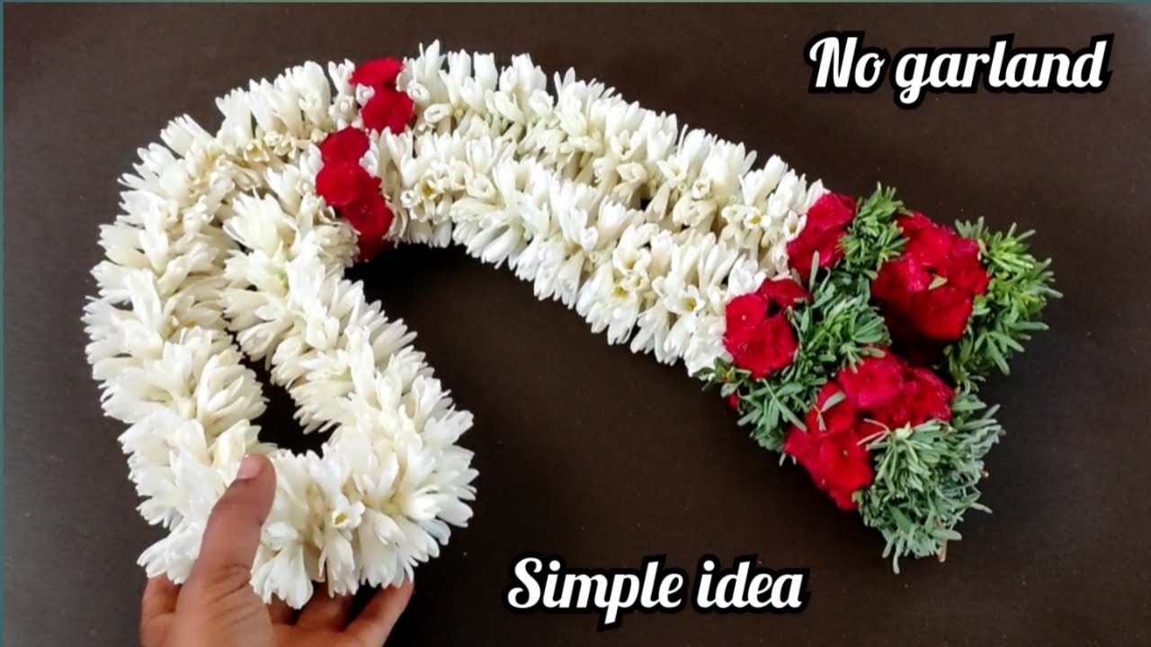 பூ கட்ட தெரியாதவங்க கூட ரொம்ப ஈசியாக ஆண்டாள் மாலை ரெடி பண்ணலாம் / sampangi poo malai / flower mala