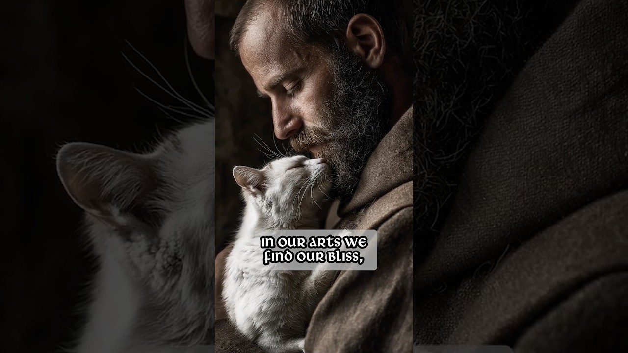 Pangur B&aacute;n &mdash; A 9th-Century Irish Poem of a Scholar and His Cat.