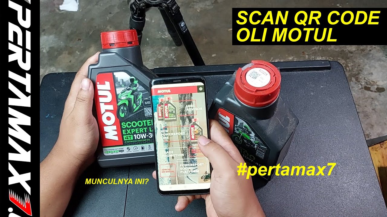 Scan QR Code Oli Motul Indonesia 🛢🛢🛢 Muncul Apa Nih 😲😲😲 #motul #olimesin #ester