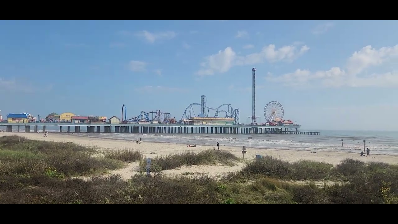 Galveston island 🏝 historic pleasure  pier  música grupo salvación 