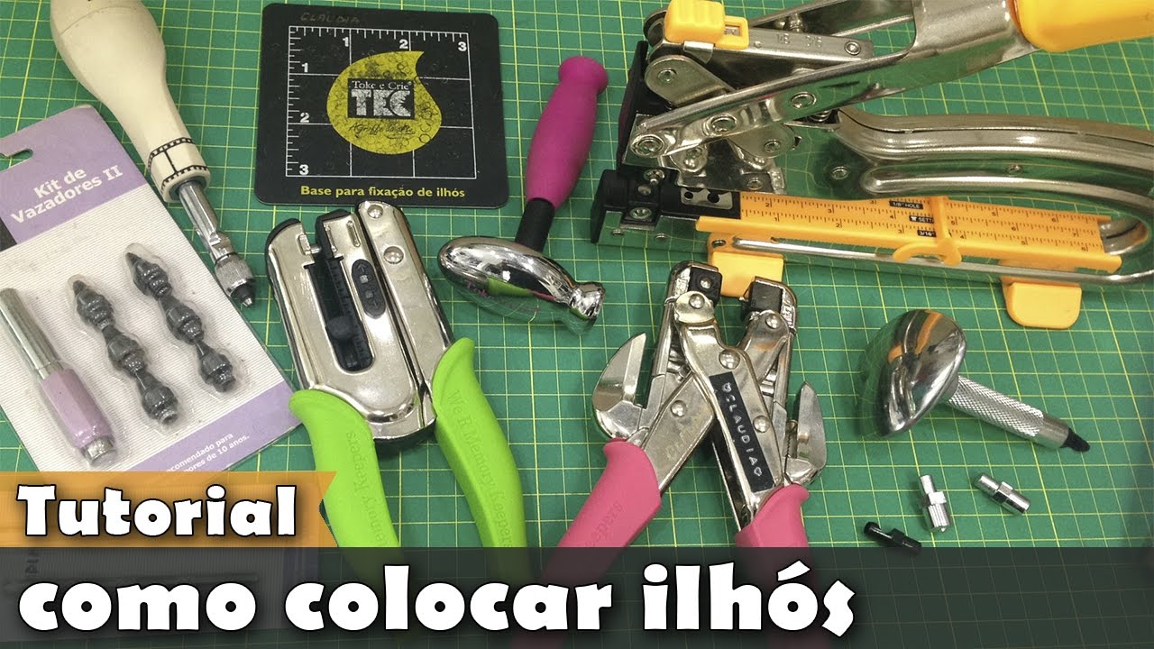 Como colocar ilhós | Scrapbook | Tutorial | PAP