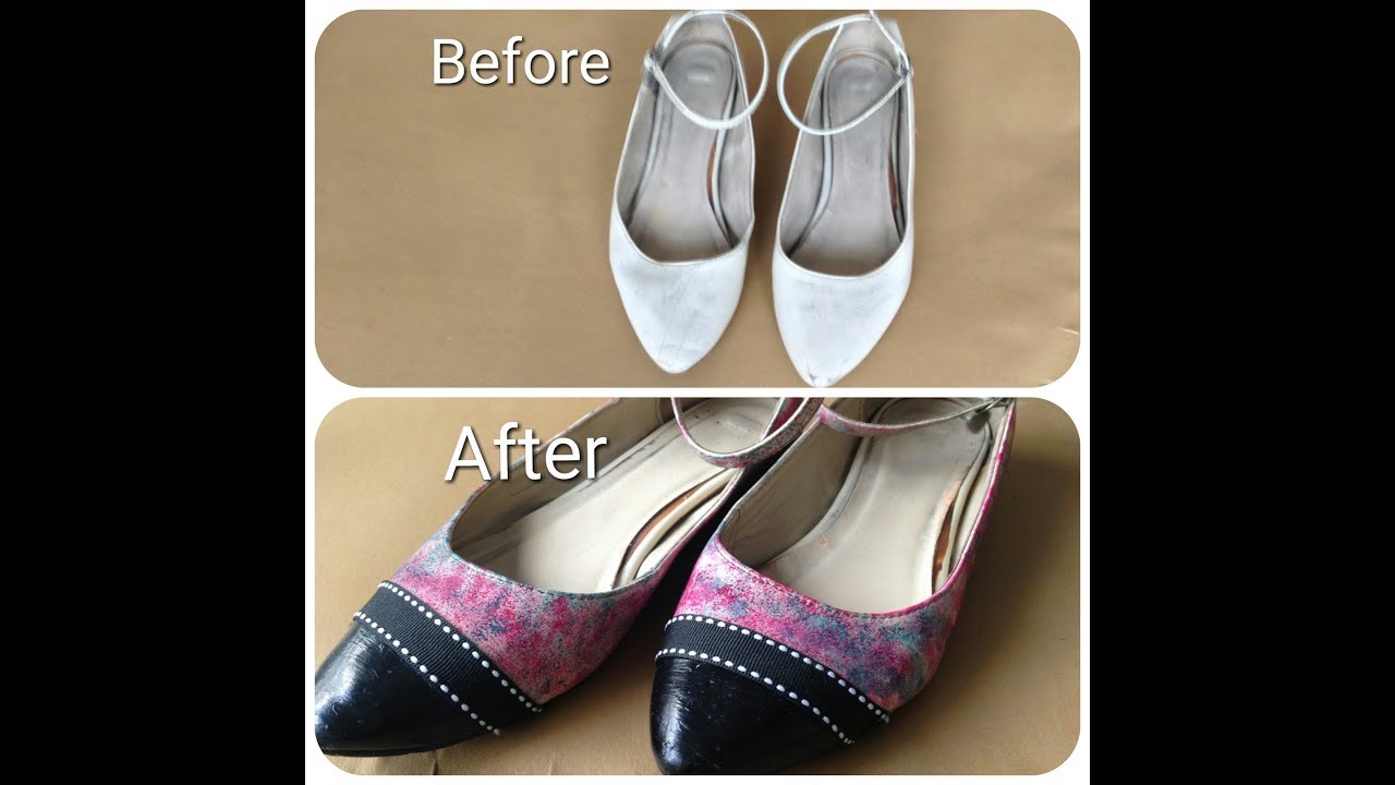DIY Renew Your Old Shoes / How To Make Your Boring Shoes Colorful / Craft Mines