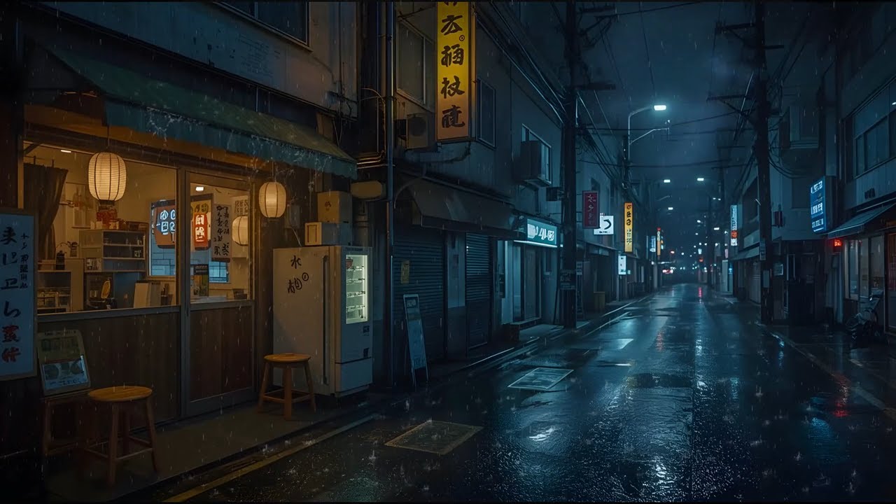 Tokyo After Midnight 🌙 Gentle Night Rain Lofi + Soft Beats to Sleep Peacefully