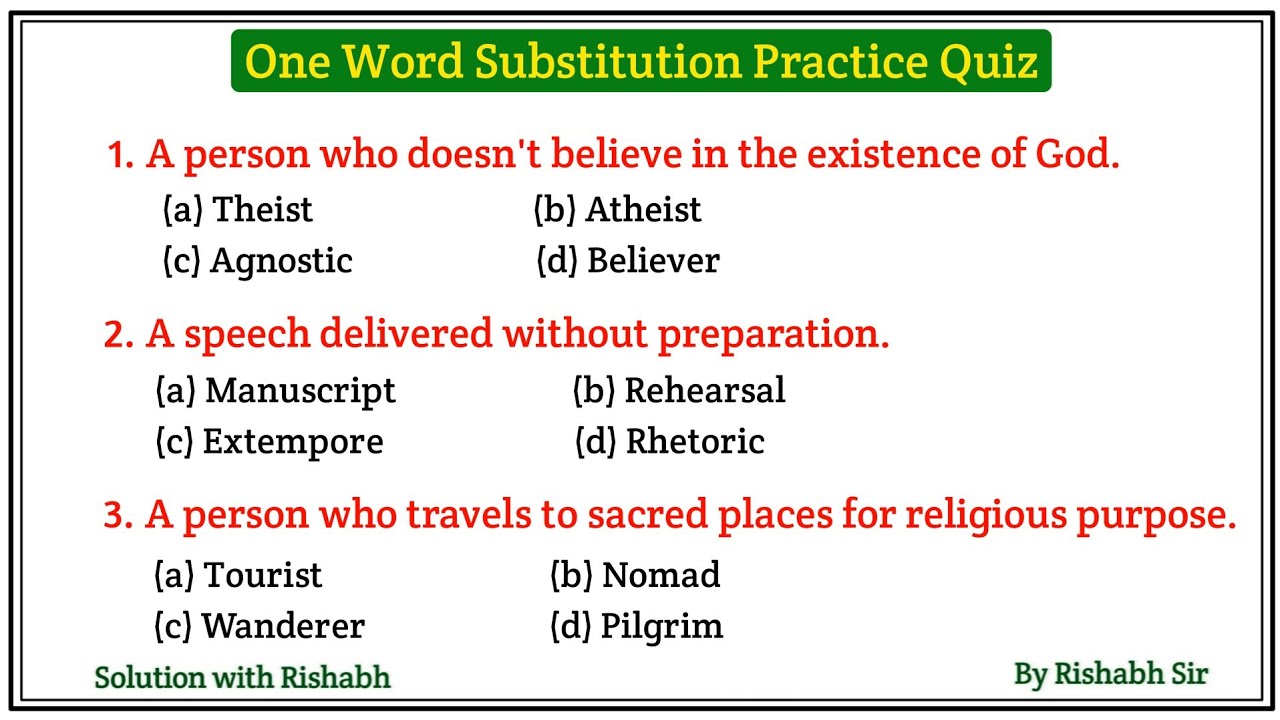 One word substitution for all competitive exams| One Word Substitution for ssc|One word substitution