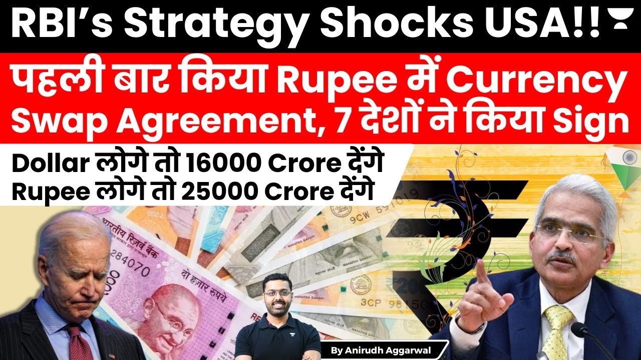 RBI Launches ₹25000 Crores Currency Swap Agreement in Indian Rupee. To Reduce US Dollar Dependency