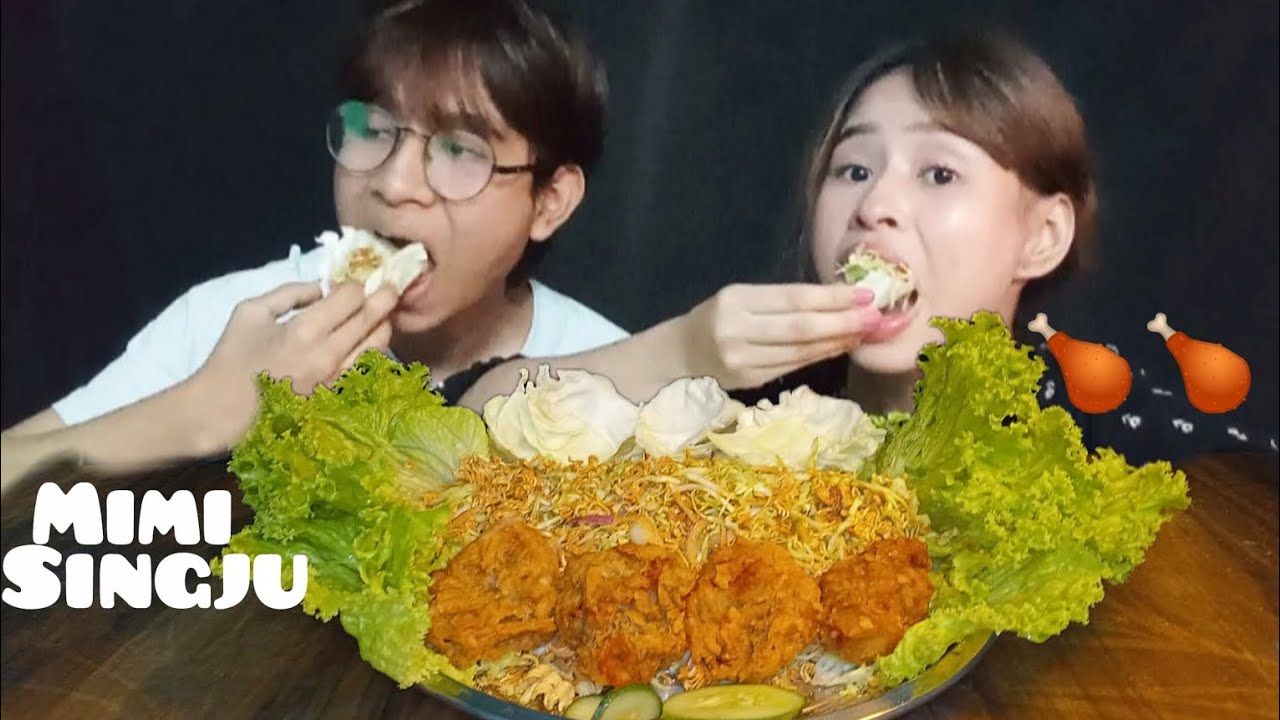 Братья и сестры из племени Мейтей едят Мими Синчжу + жареную курицу 🍗 салат | | БОЛЬШИЕ КУСКИ 🔥😋