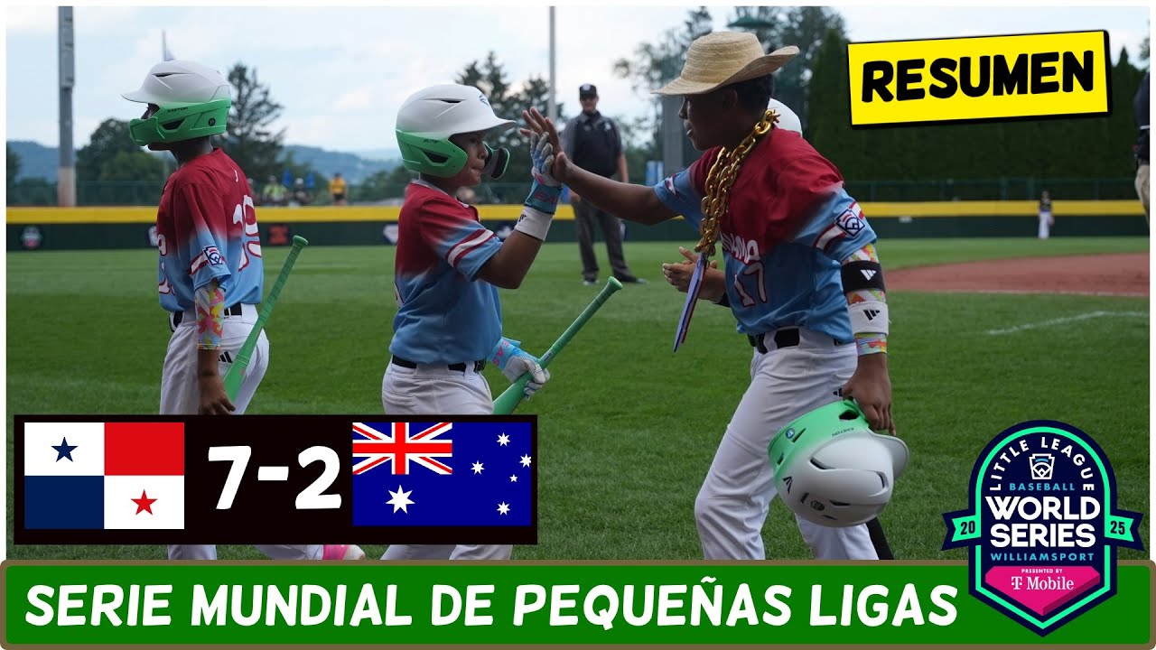 PANAMÁ PISÓ FUERTE, ganó 7-2 vs AUSTRALIA en primer juego de SERIE MUNDIAL PEQUEÑAS LIGAS | Resumen