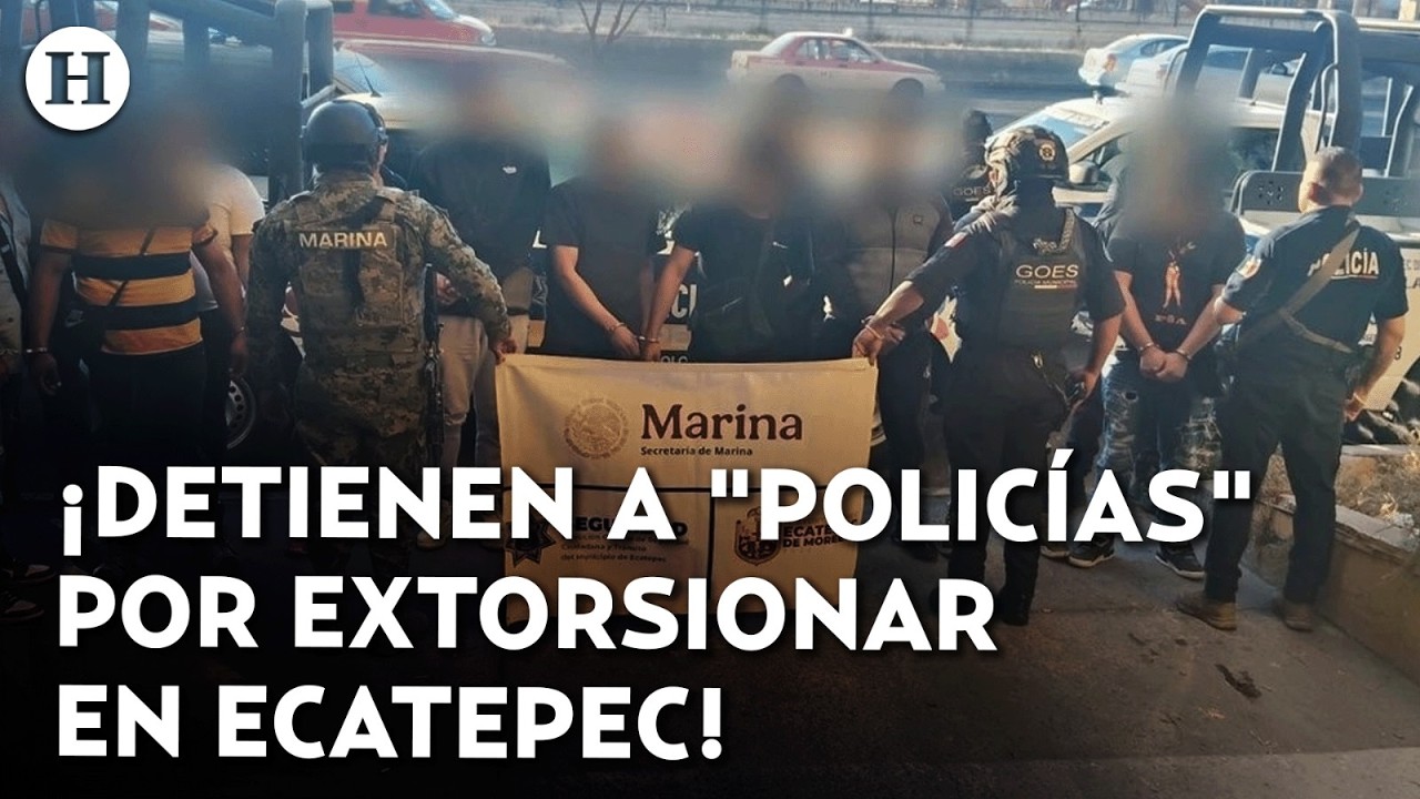 ¡Falsos policías extorsionaban en Ecatepec! Detienen a 10 personas que se hacían pasar por agentes