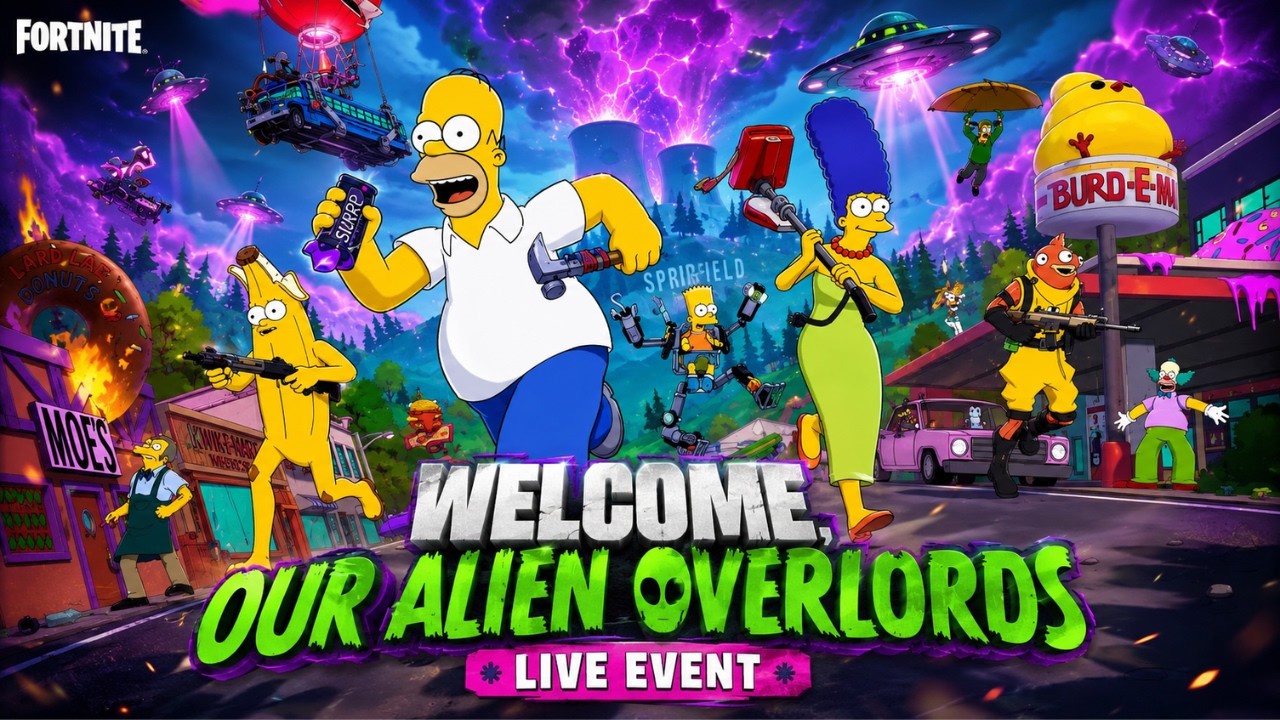 The Simpsons Live Fortnite Mini Event (Welcome, Our Alien Overlords)