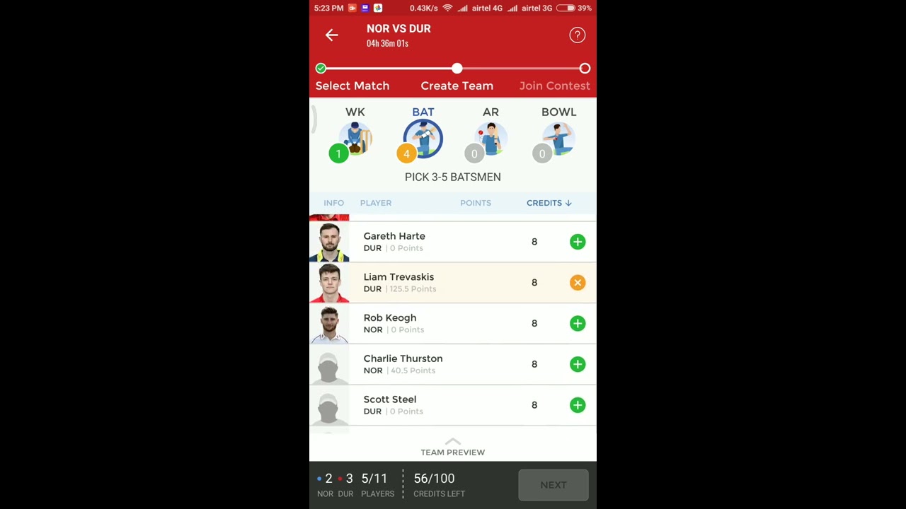 English T20 Blast- DUR vs NOR Fantasy 11