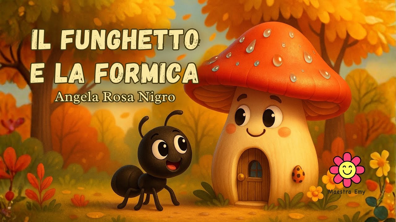 IL FUNGHETTO E LA FORMICA - Favola animata #cartoon di Angela Rosa Nigro  #canzoniperbambini 