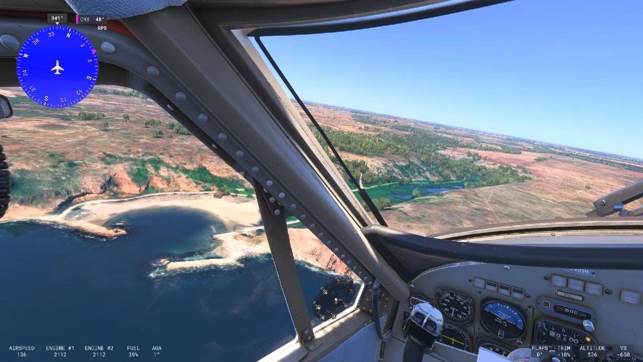 Balchik - Kaliakra scenic flight twin otter Microsoft Flight Simulator 2024