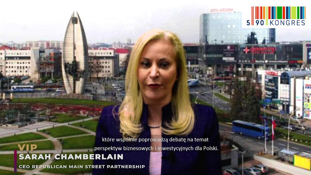 Sarah Chamberlain, prezes z Republican Main Street Partnership
