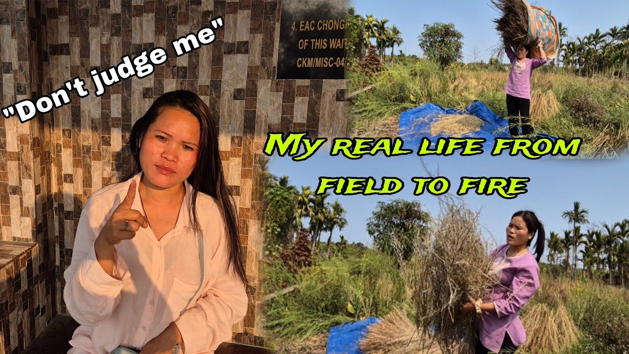 Carrying,harvesting doing real work //Hard work proud of this life//#villagerlifestyle 