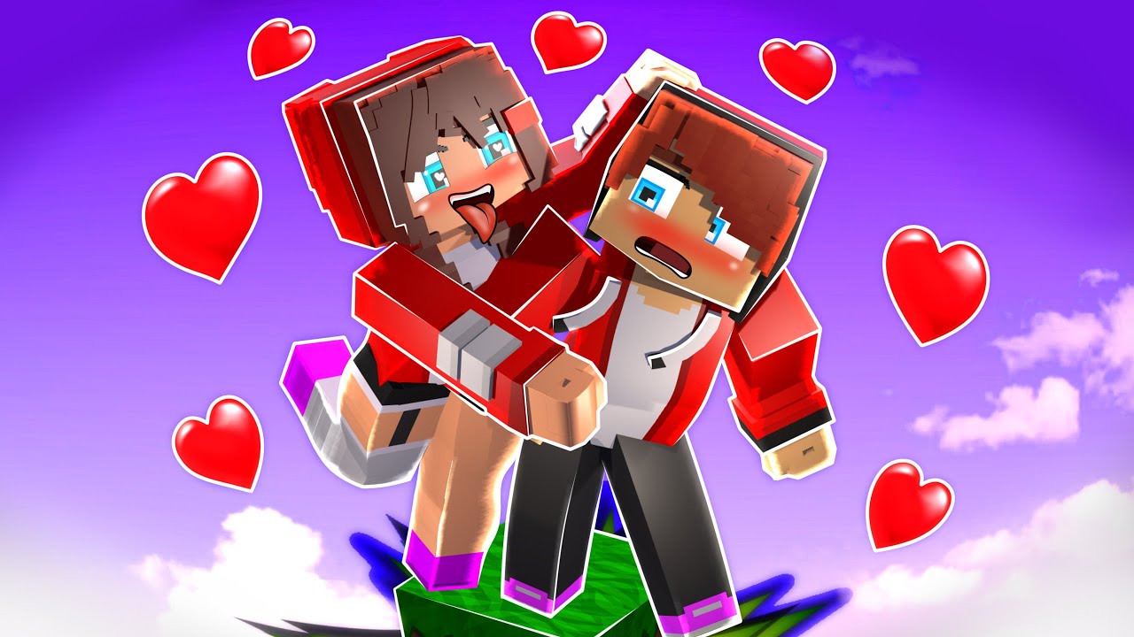 MAIZEN : JJ LOVE CURSE and JJ Girl LOCKED on ONE BLOCK | PART 2 - Minecraft Animation JJ & Mikey