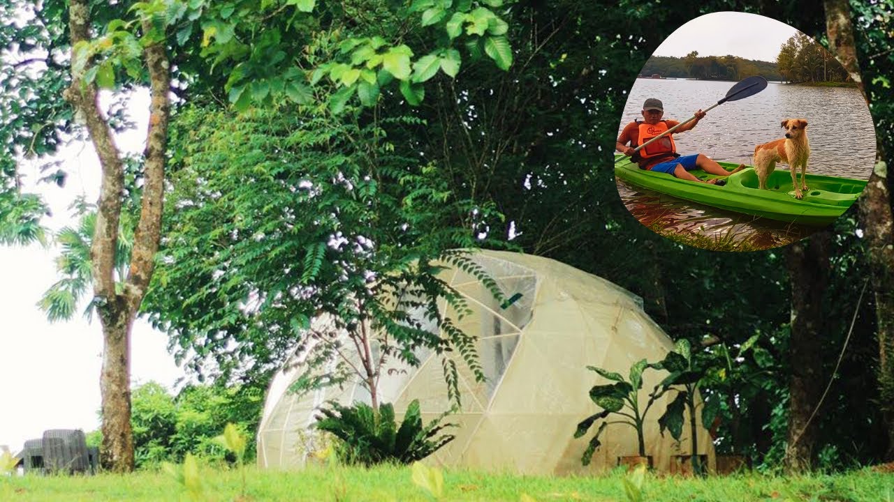 Unique Accommodations at Green Haven Campsite: Bamboo Huts and Geodesic Domes
