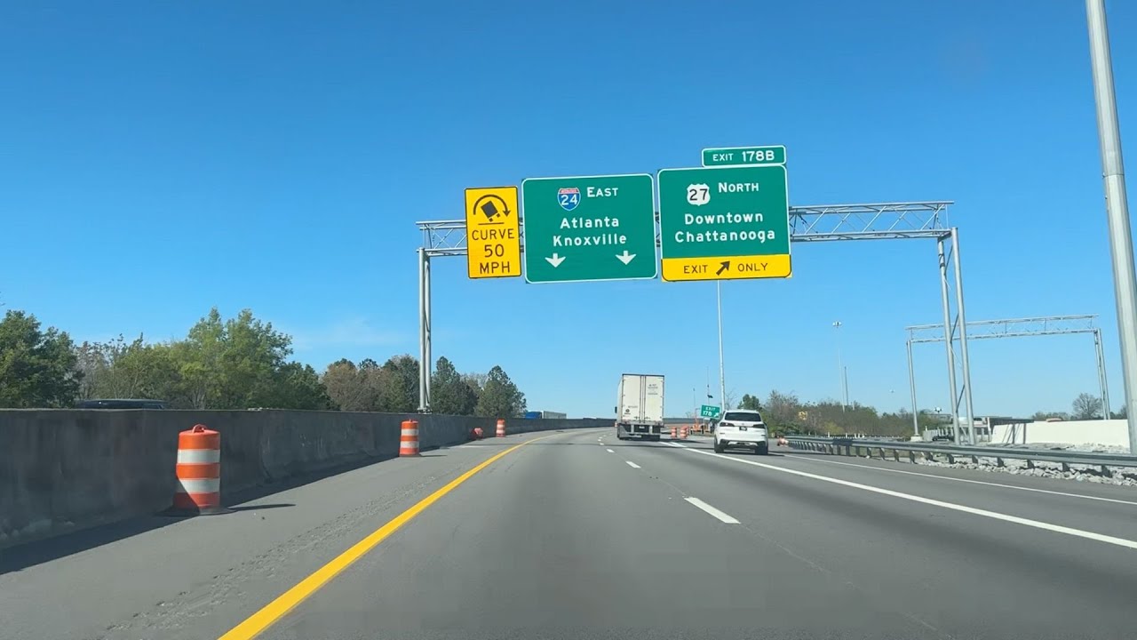 I-24 East in Chattanooga, TN | Lookout Mtn to I-75