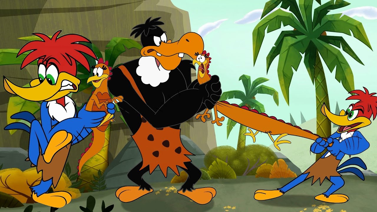 Caveman Woody Saves His Friend!  | Woody Woodpecker